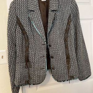 Nancy Boleyn City Girl Black and Gray Tweed Jacket